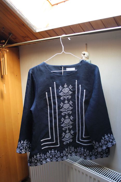 Вышиванка, блуза, рубашка, лен, льняная, р 50, новая