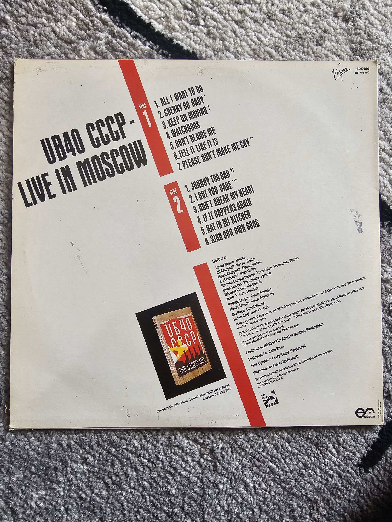 UB40 CCCР Live in Moscow vinil