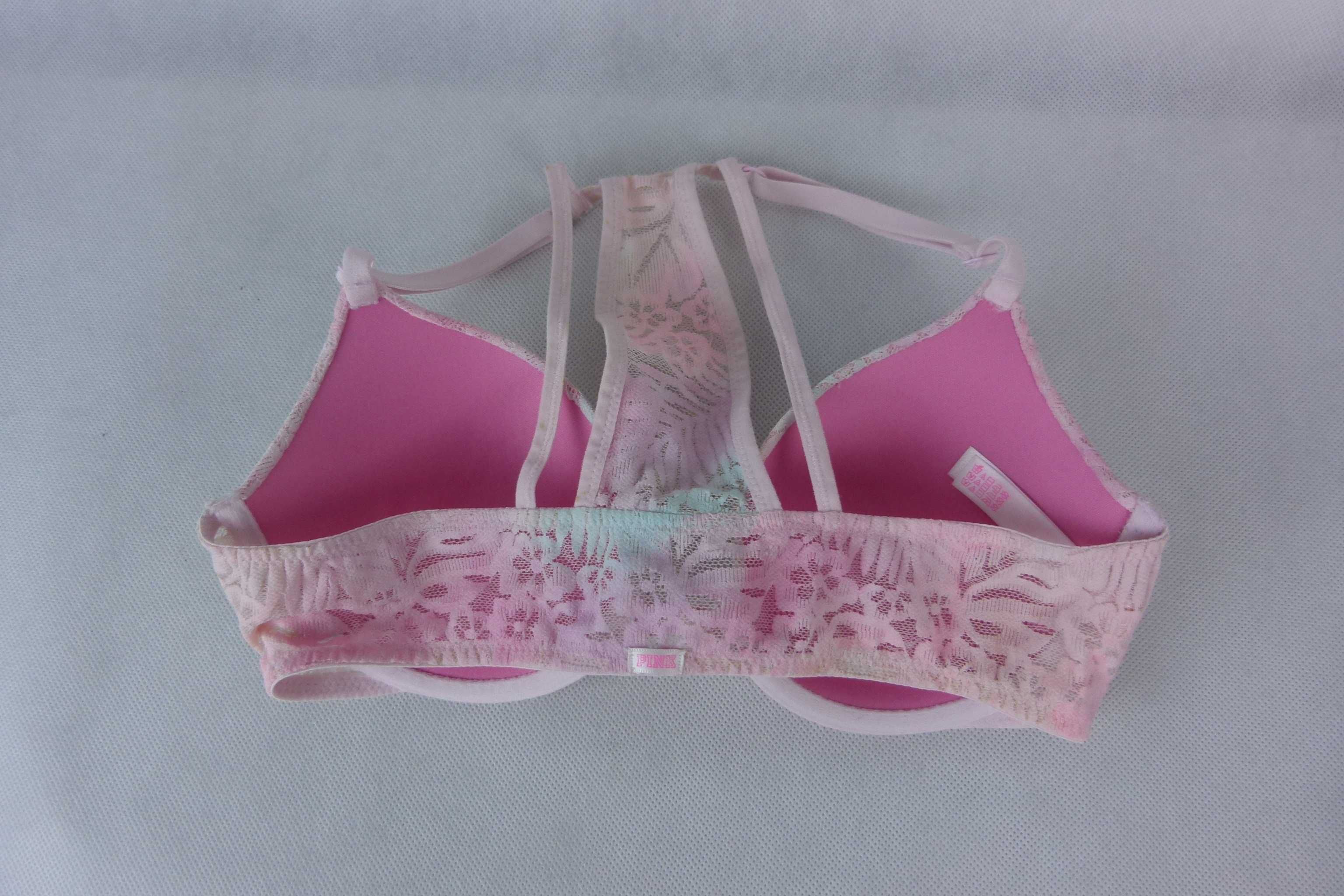 PINK Victoria`s Secret usztywniany biustonosz 32C / 70D