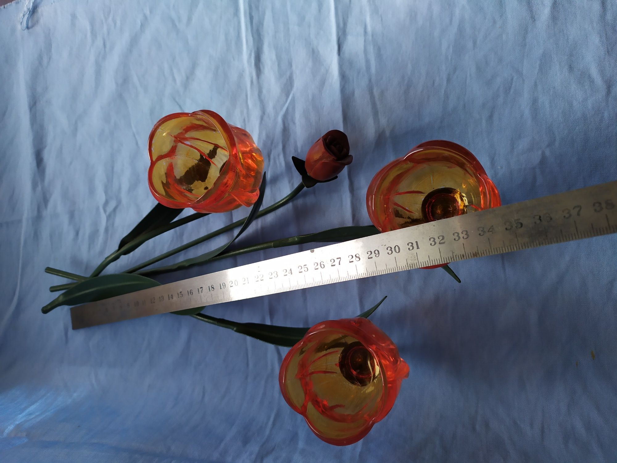 Подсвечник роза романтика металл стекло свадьба