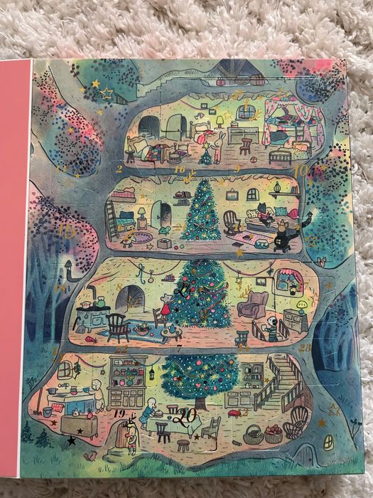 Moulin Roty Kalendarz adwentowy z projektorem bajki do wyświetlania