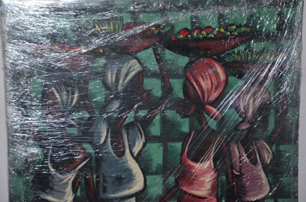 Tela Africana –Kitandeiras(Vendedoras de Rua ou de Mercado)-0,69x1,07