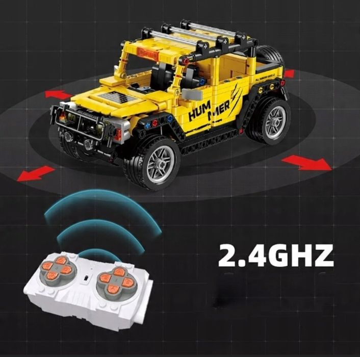 Klocki samochód terenowy zdalnie sterowany HUMMER
