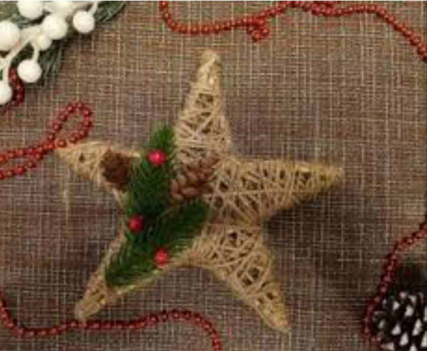 Новорічні прикраси Новогодний декор  Украшения Новорічна зірка