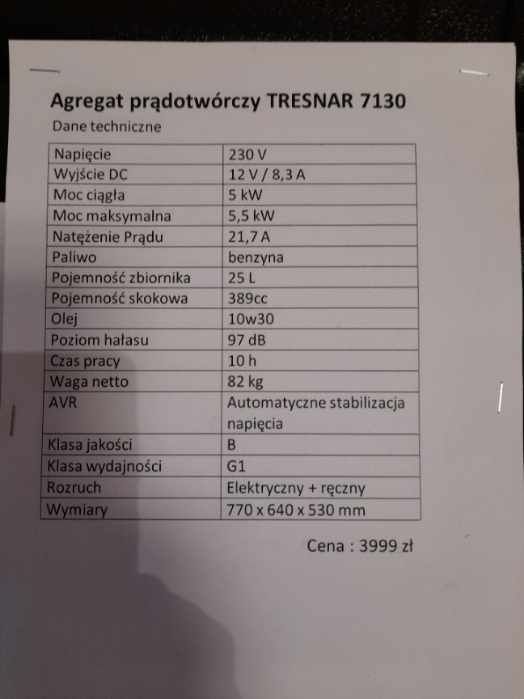 Agregat prądotwórczy