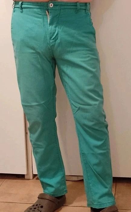 Turkusowe / morskie jeansy spodnie Win Win