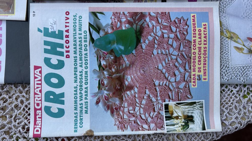 Lote 20 Revistas Diana Croché Filé Rendas Naperons Vintage