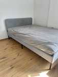 lozko tapicerowane ikea slattum 160x200