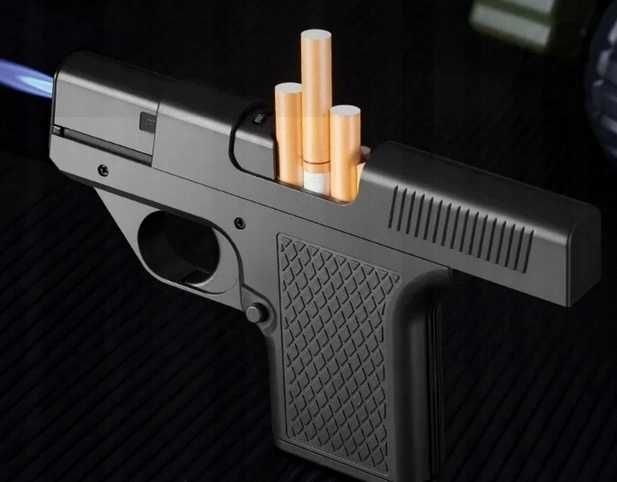 Pistolet papierośnica z zapalniczką