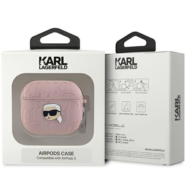 Karl Lagerfeld KLA3PGKIPP AirPods 3 cover różowy/pink Karl Head