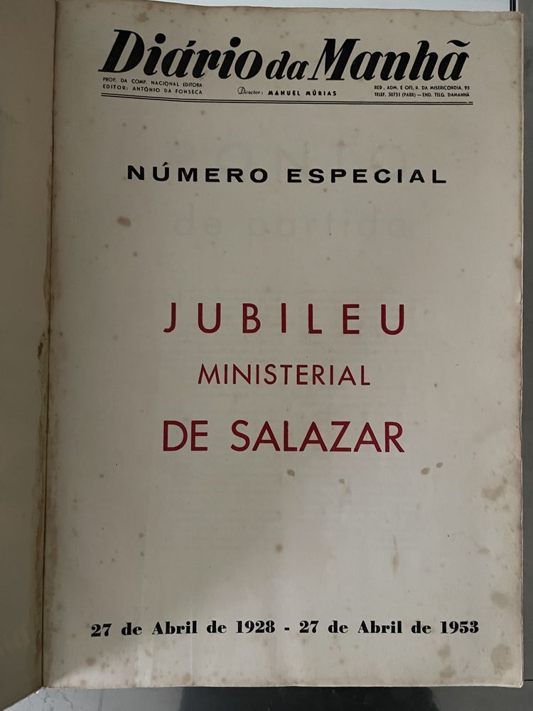 Salazar, jubileu 50 anos, Diário da Manhã