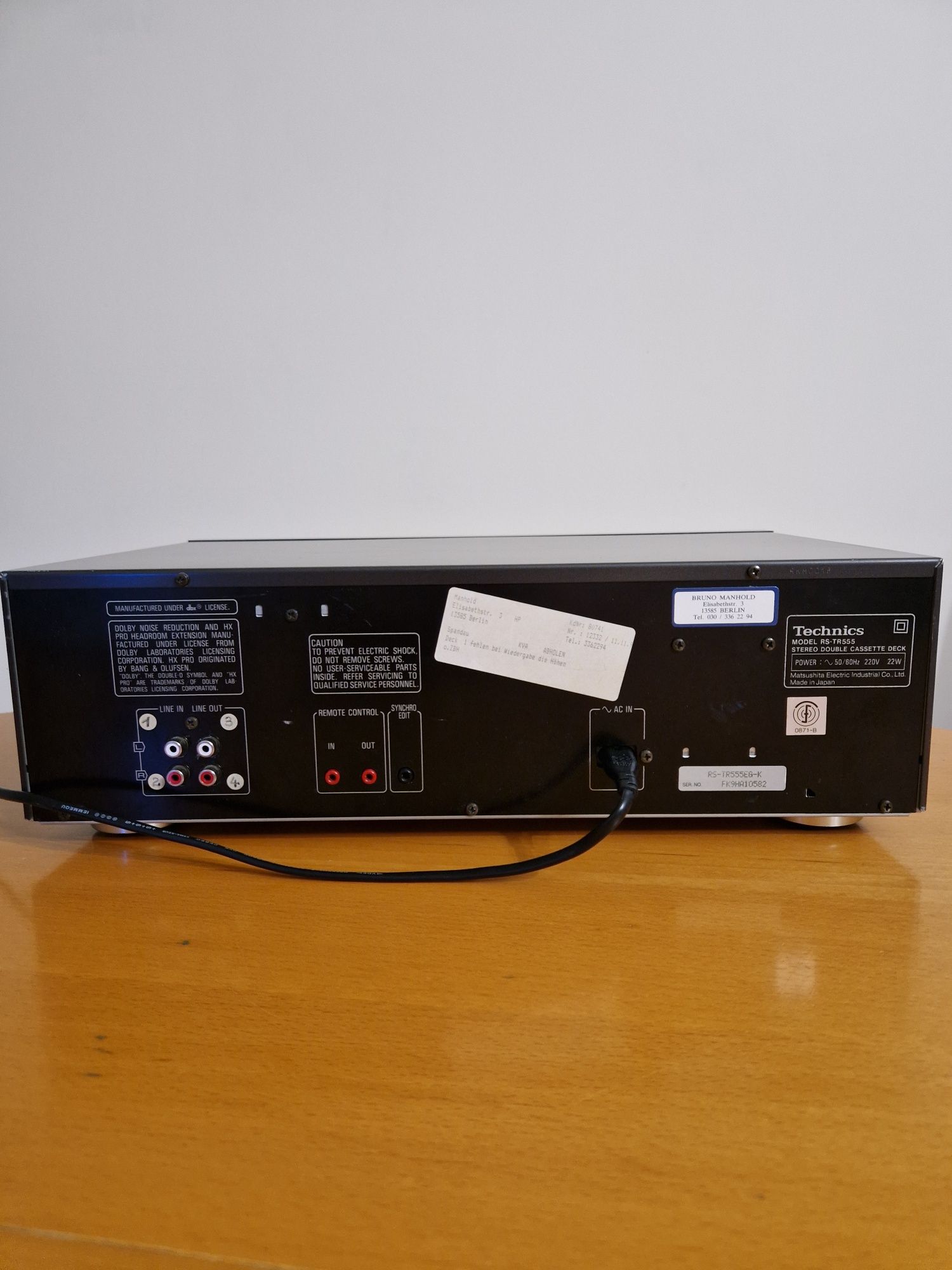 Magnetofon Technics RS-TR555