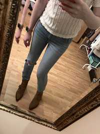 Skinny jeansy jasne jeans damskie spodnie GAP zalando asos 24 XS