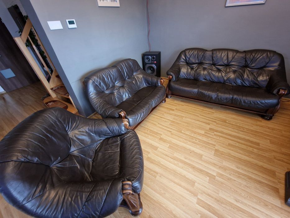 Zestaw wypoczynkowy ze skóry