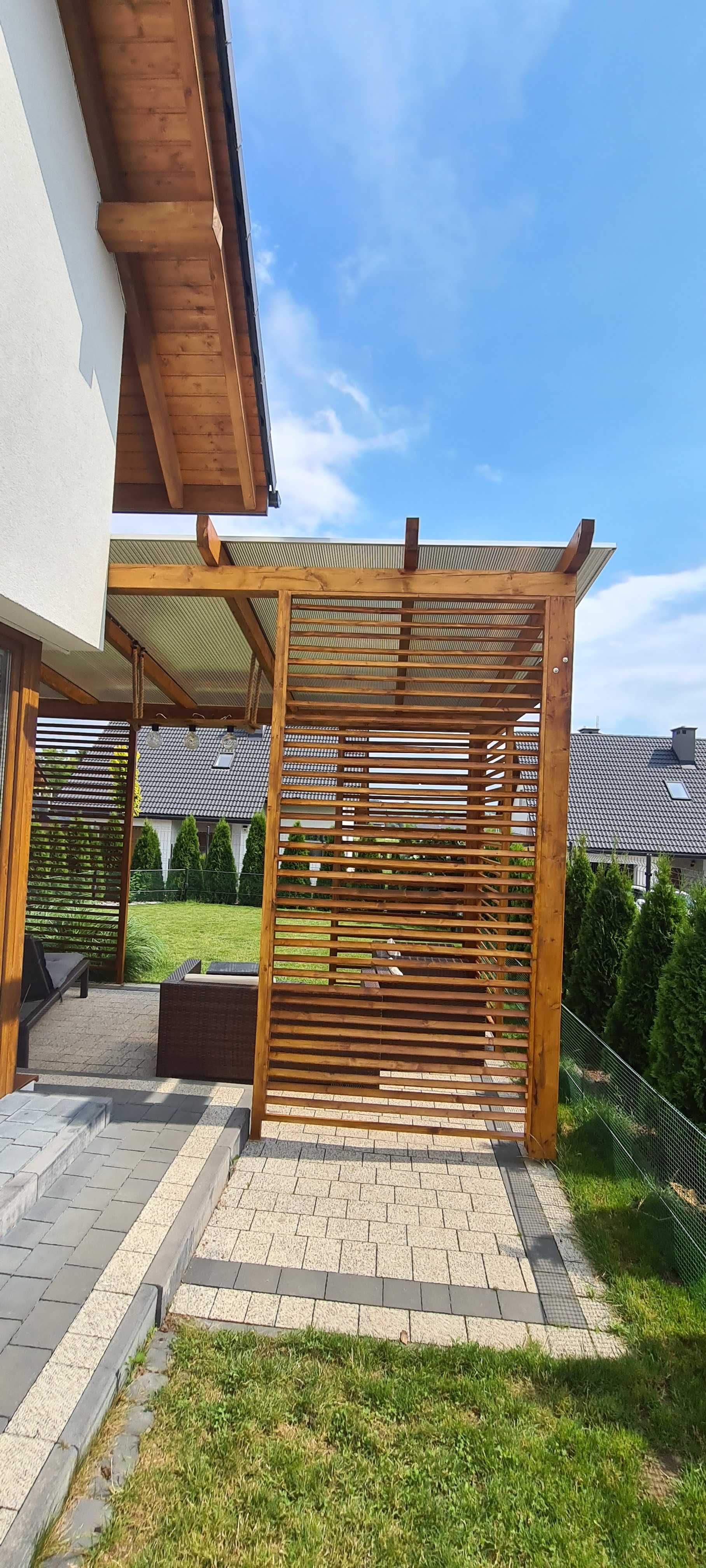 Pergola, zadaszenie tarasu, altanka, taras, balustrady, wiata, weranda