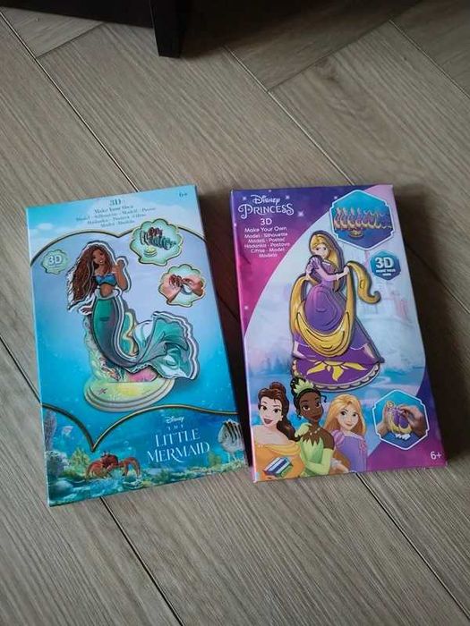 Zestaw 3D Puzzle Disney Princess – Roszpunka i Mała Syrenka (2 sztuki)