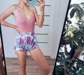 Bluzeczka podkoszulek pudrowy róż H&M