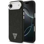 Etui Guess Glitter Triangle Logo MagSafe do iPhone 17 Air - czarne