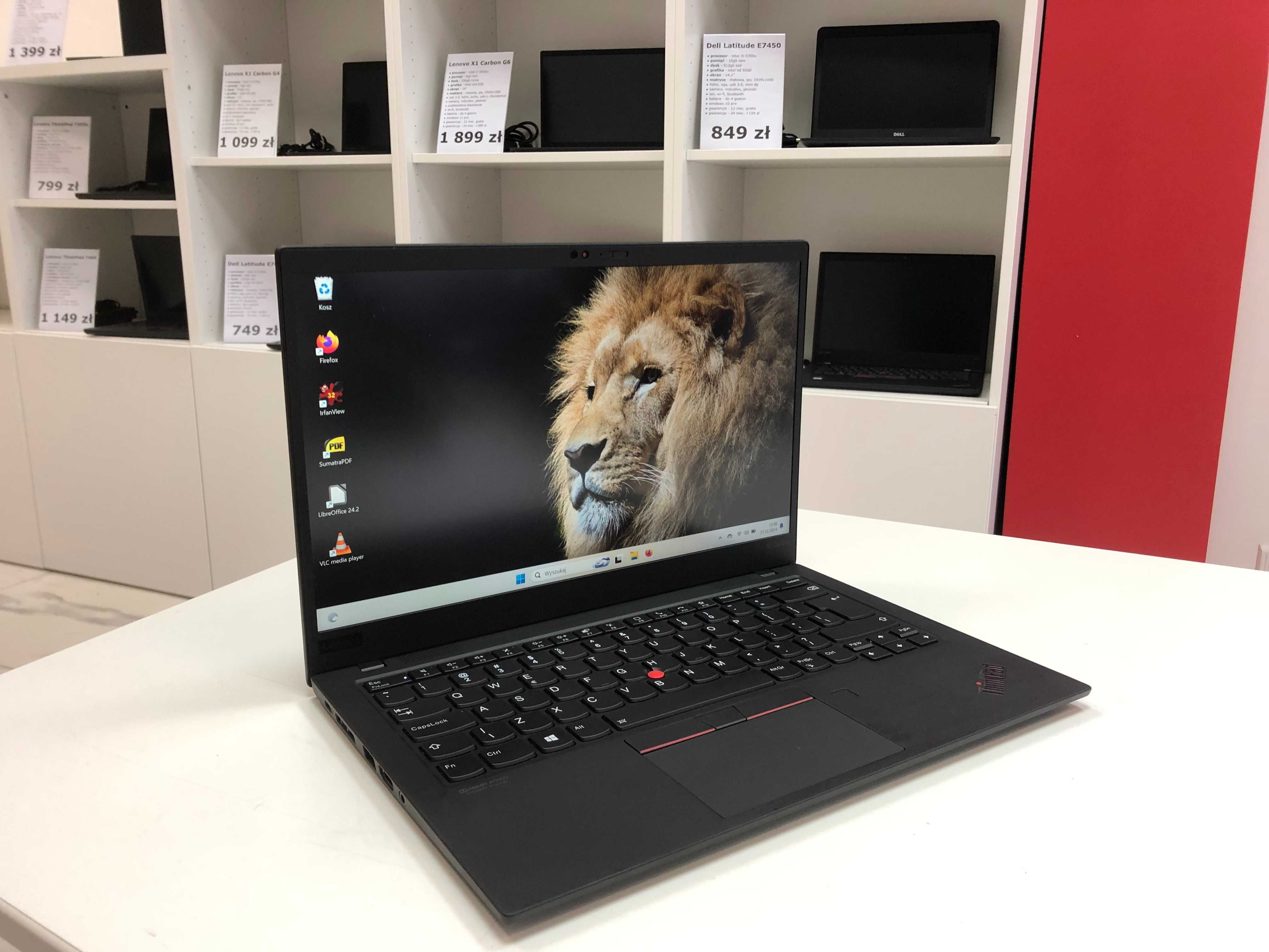 Świetny Lenovo ThinkPad X1 Carbon G7 i7-8gen 16GB 256SSD Raty 0% FV23%