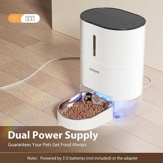 DUDUPET Automatyczny dozownik 4L WiFi nagrywanie głosu, DU4L-WA