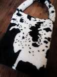 Torba z futerka minky krowa handmade