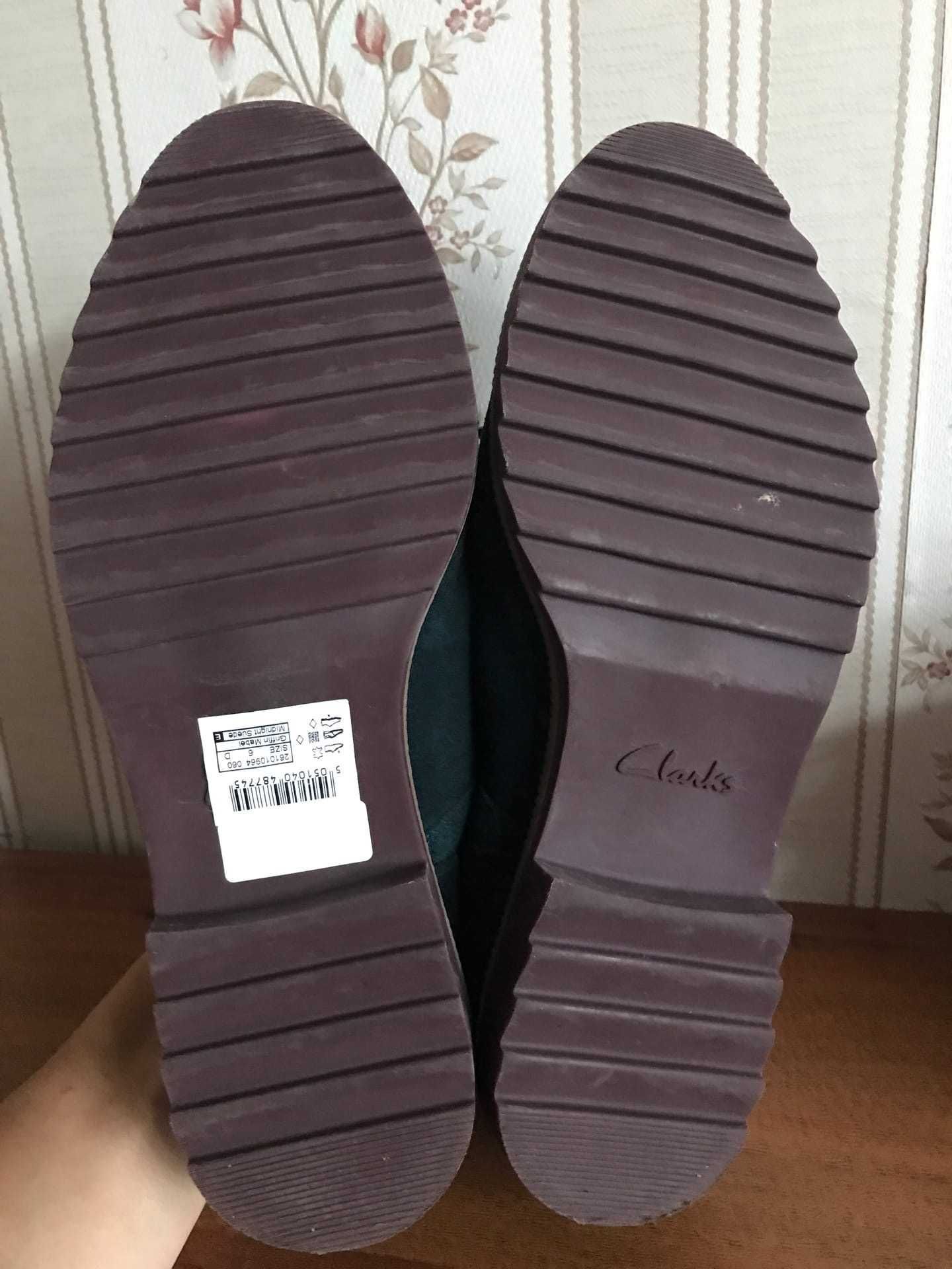 Туфли лоферы броги Clarks