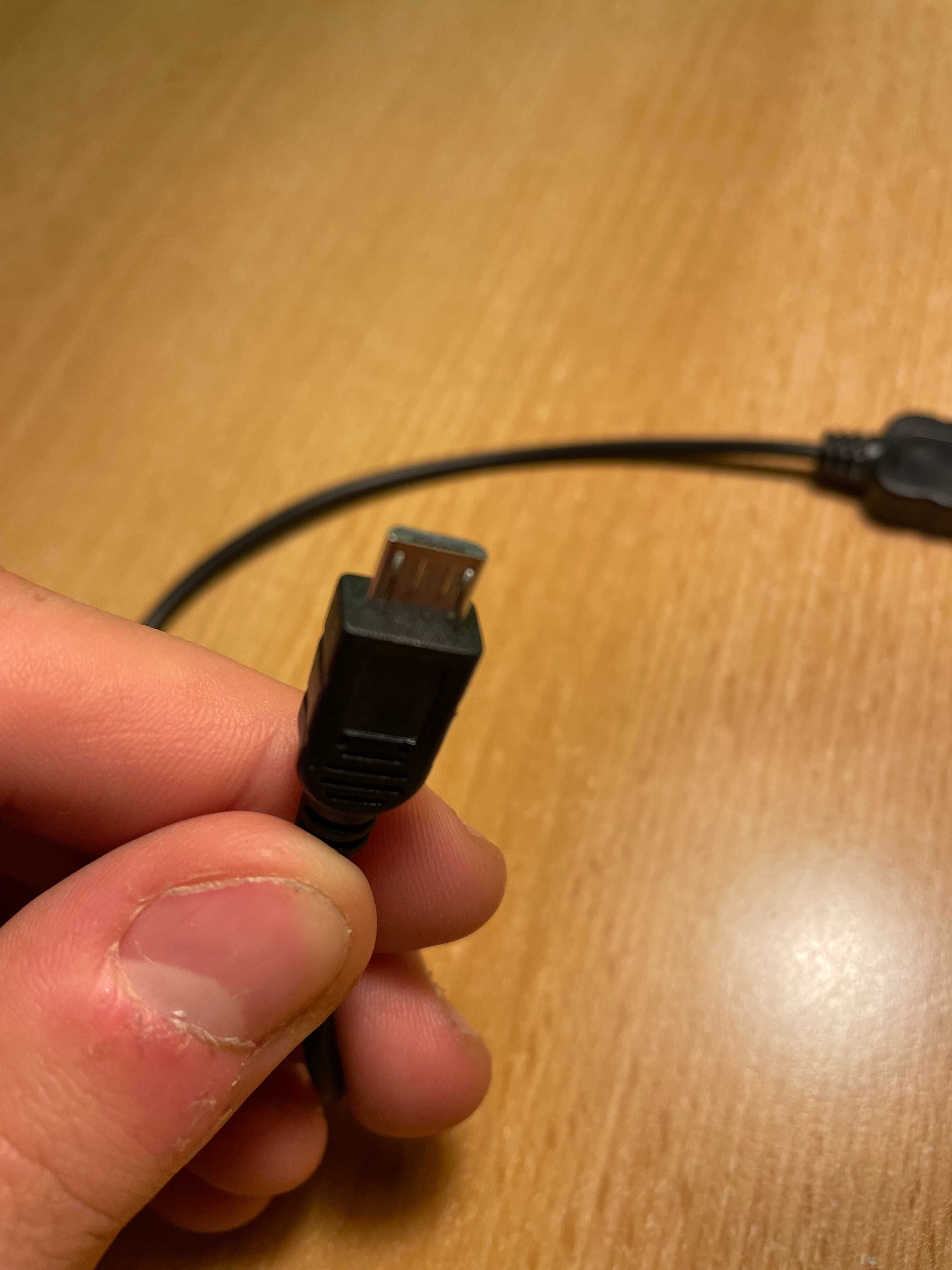 Kabel przewód USB micro USB krótki czarny 30cm