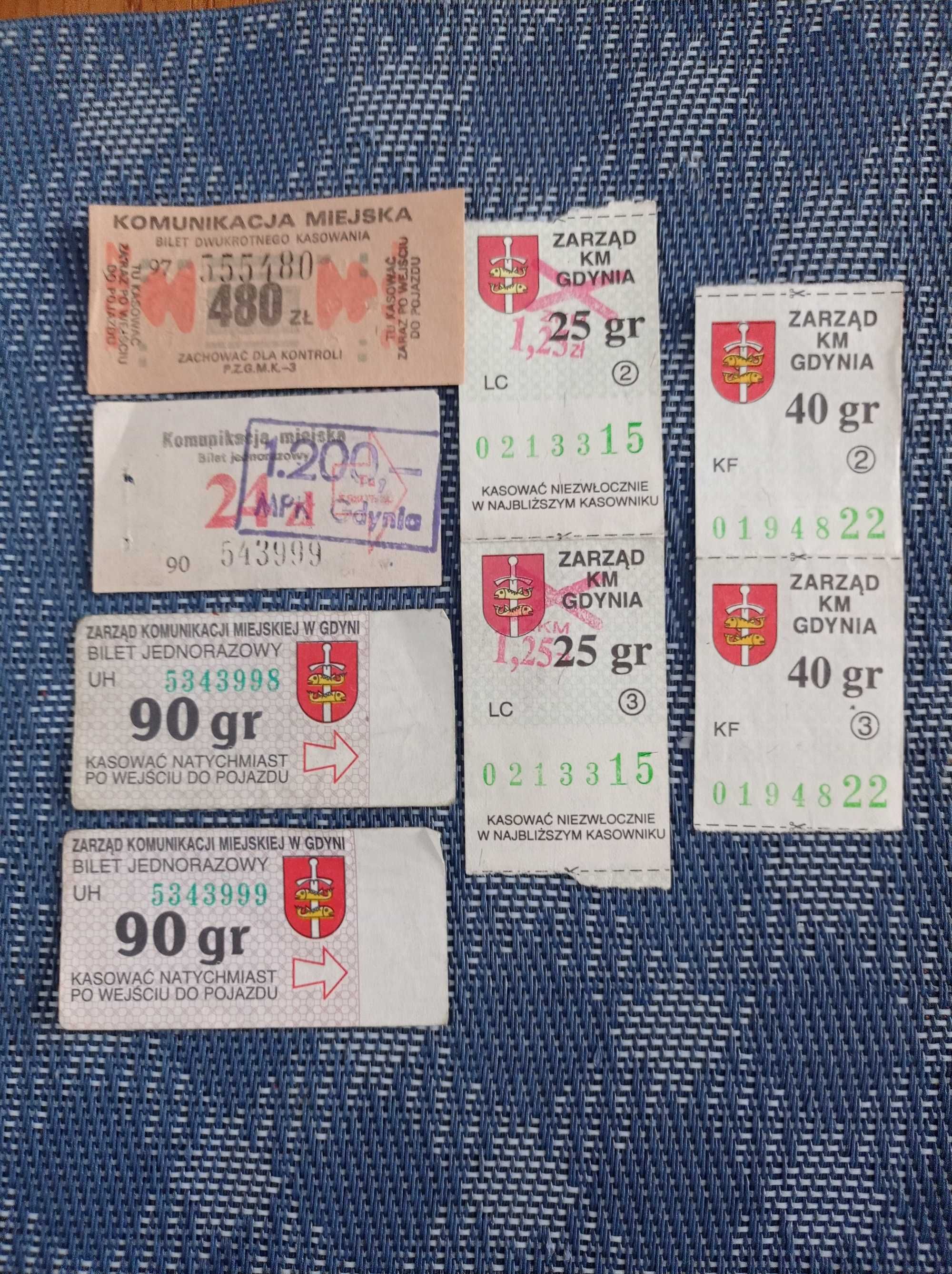 Bilety komunikacji miejskiej- Gdynia ,Łódź ,Toruń