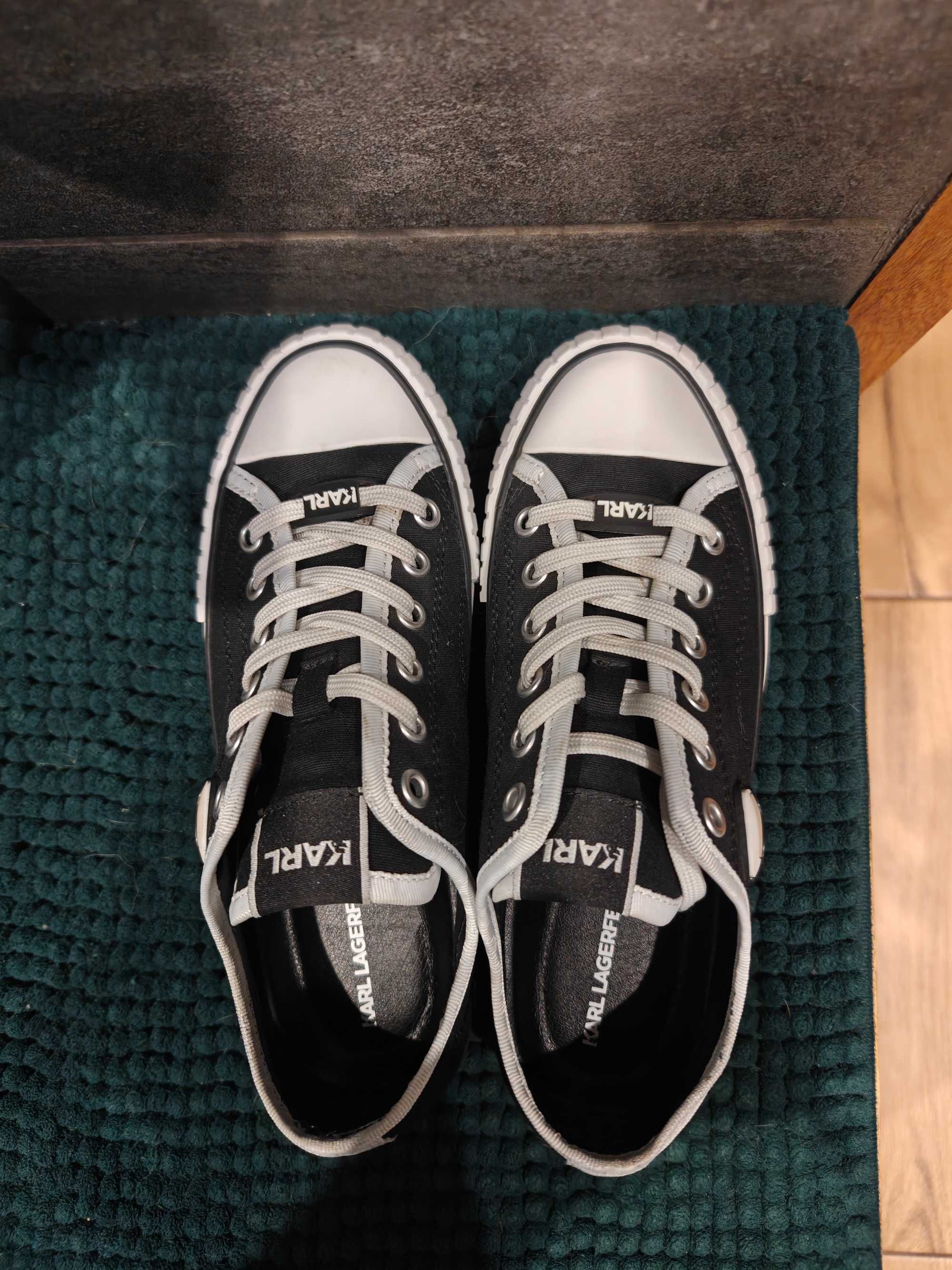 Czarne damskie trampki KAMPUS MAX NFT Karl Lagerfeld