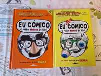 2 livros da coleção juvenil "Eu Cómico" de James Patterson