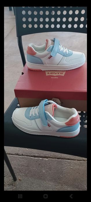 Sapatilhas Levi's Kick White Pastel Blue  N34