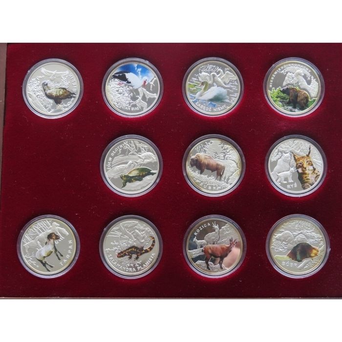 Monety srebrne "SYMBOLE PRZYRODY"