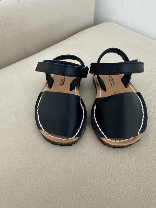 Sandálias criança Menorquinas, napa, tiras aderentes, ta