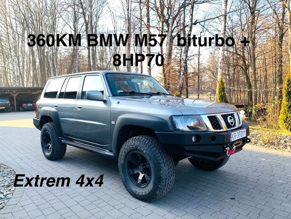 Nissan Patrol Silnik BMW biturbo 3,0d 8- biegowa skrzynia