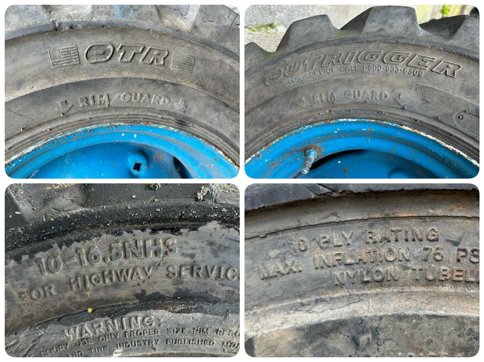 Koła Opony Rolnicze 10-16.5 10/16.5 10X16.5 OTR OUTRIGGER PEŁNE 60%