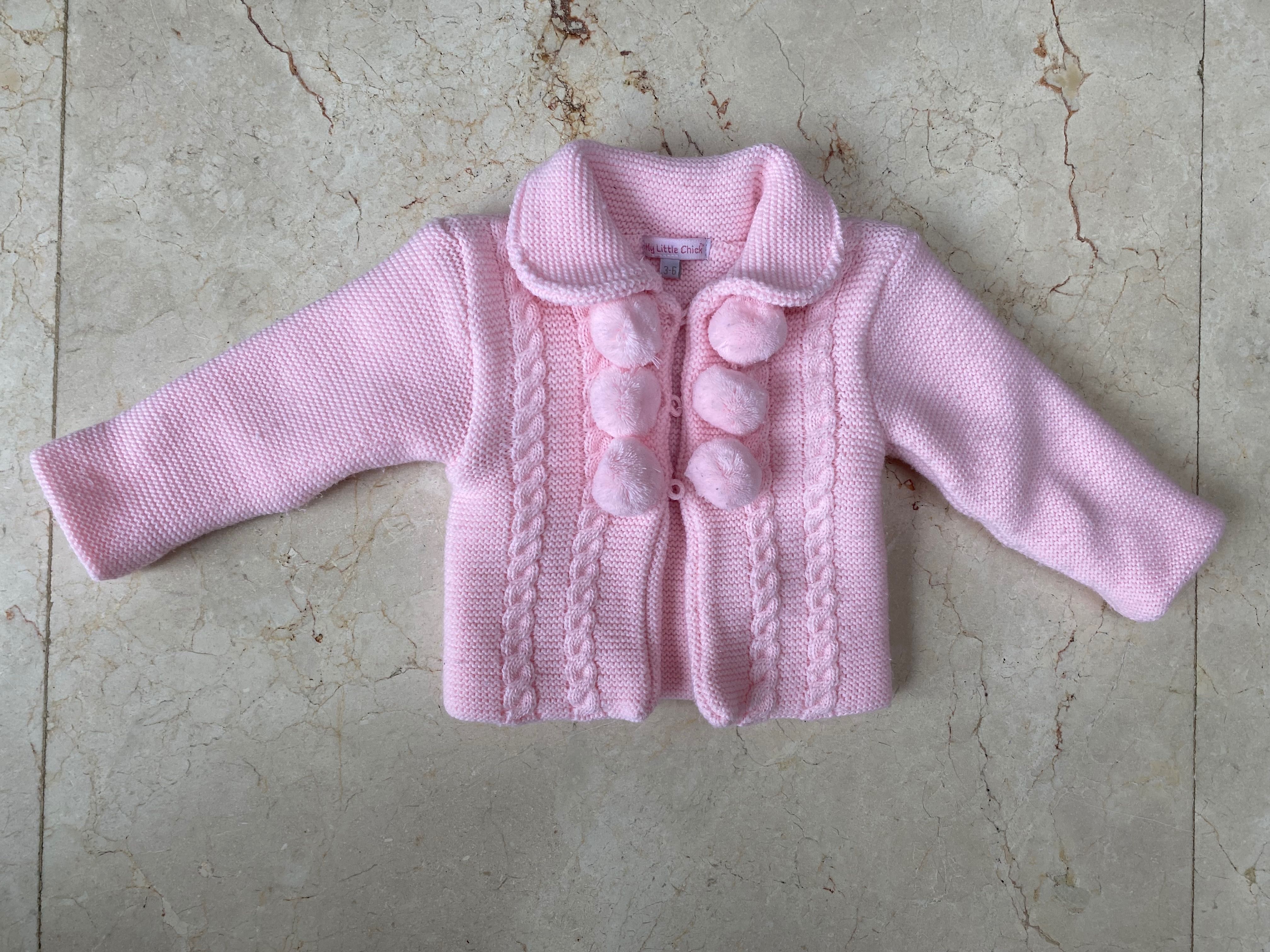 Sweter dziecięcy różowy 3-6miesiaca