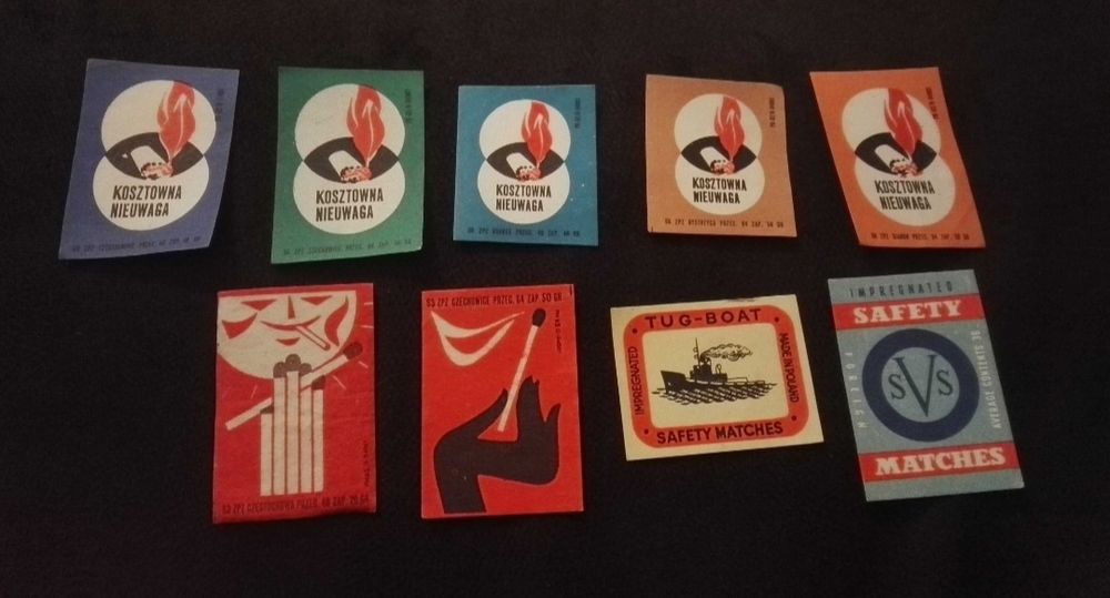 Etykiety zapałczane, od zapałek