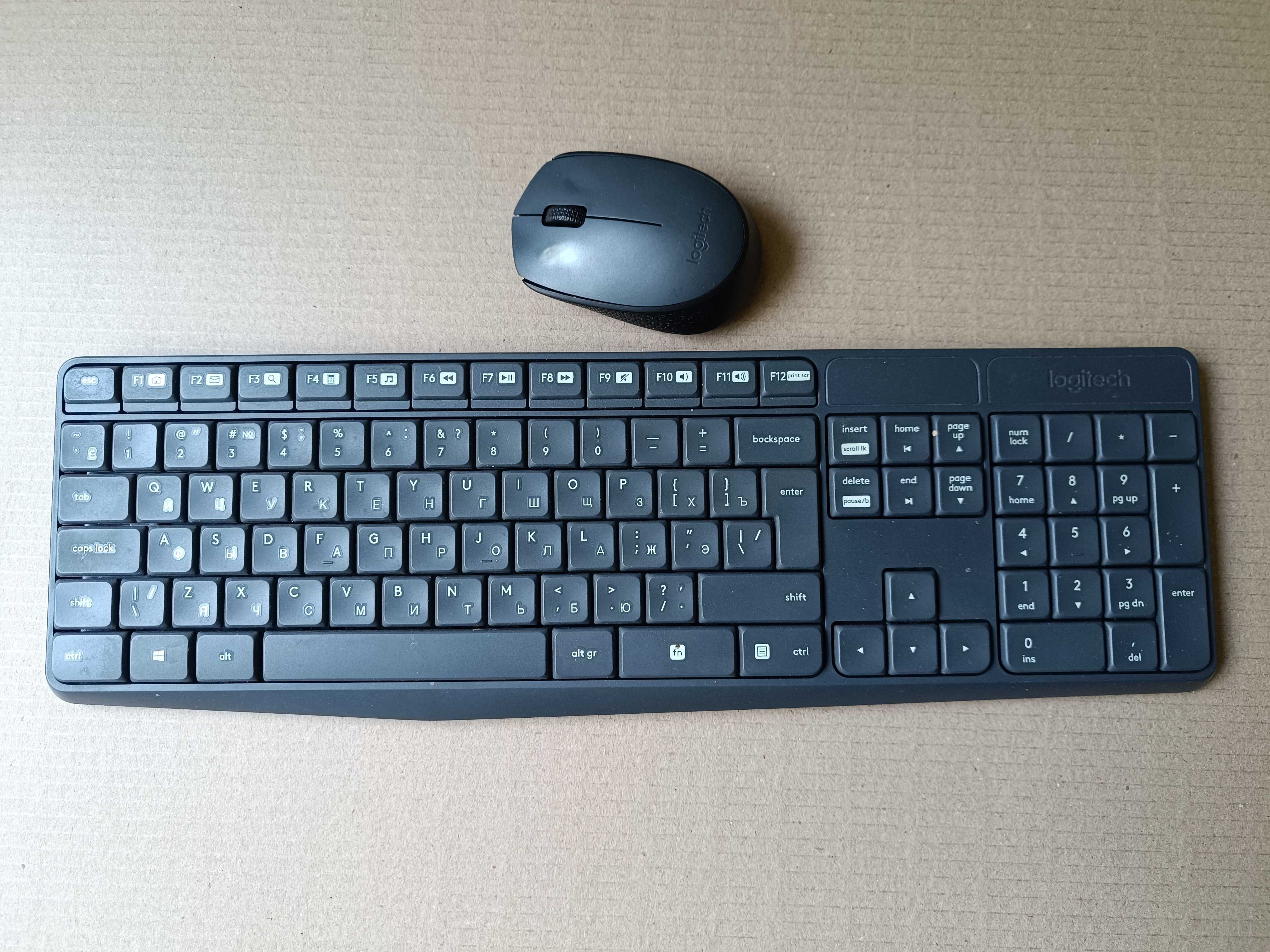 Клавіатура logitech k235 і мишка logitech m170 комплект без ресівера