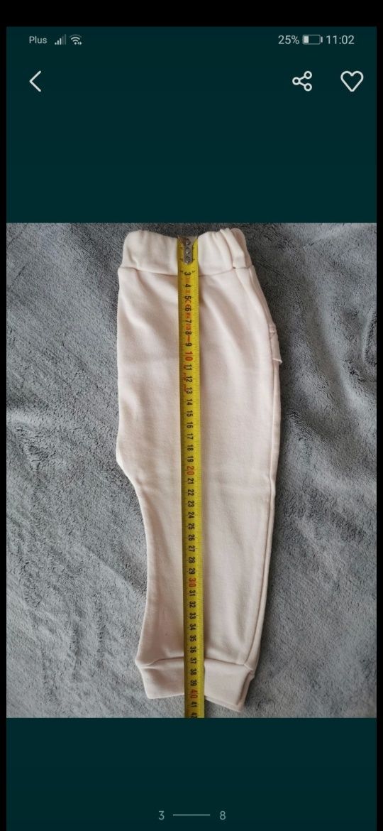 Komplet cutebear r. 80/86 spodnie z falbanką bluzka kamizelka