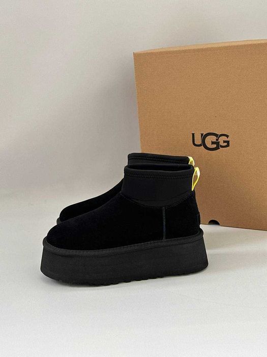 Крутезні уггі UGG Premium Classic Mini Dipper 2026 чорні міні діпер