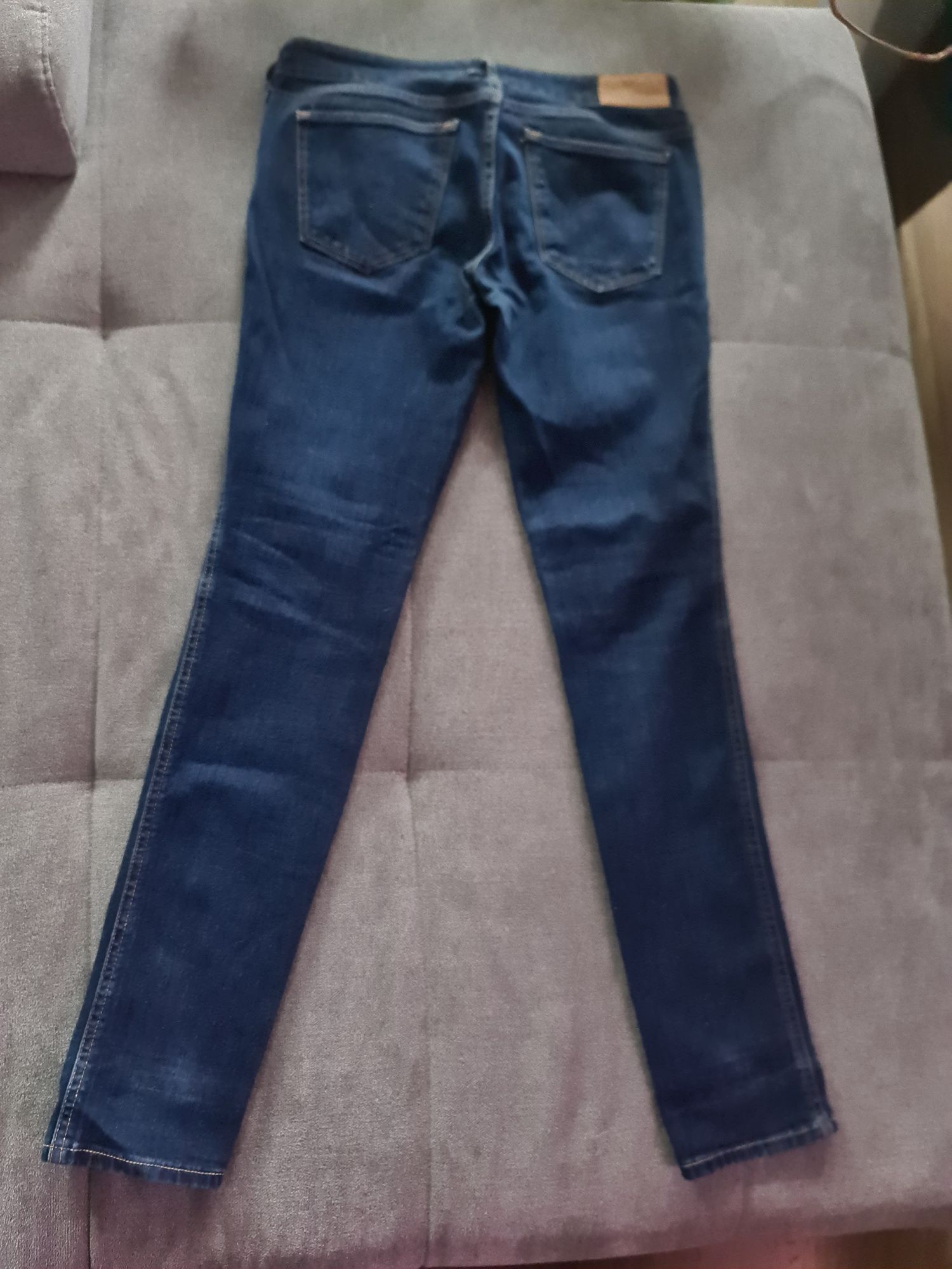 Dżinsy H&M granatowe skinny low waist 27/32