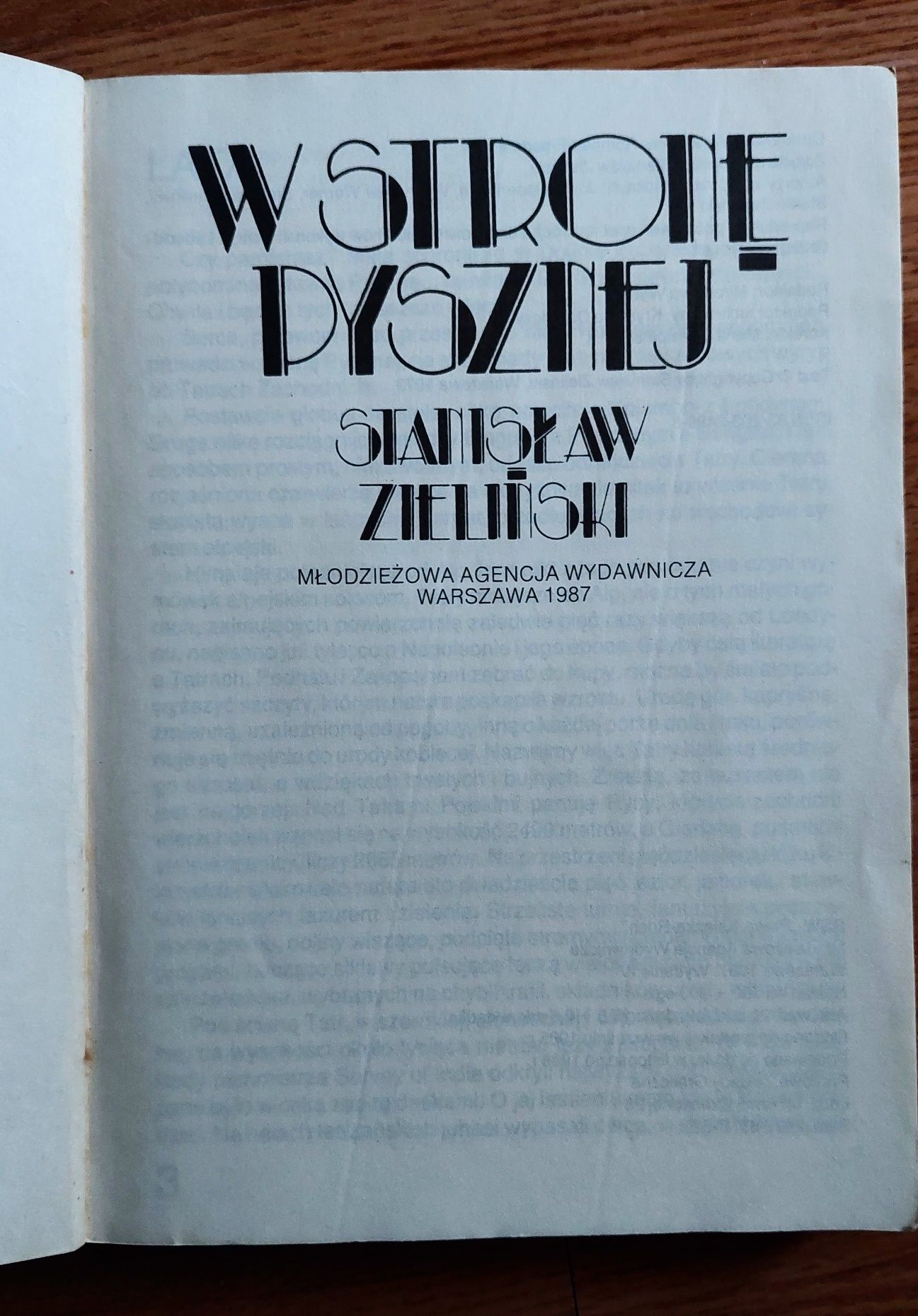W stronę Pysznej Stanisław Zieliński