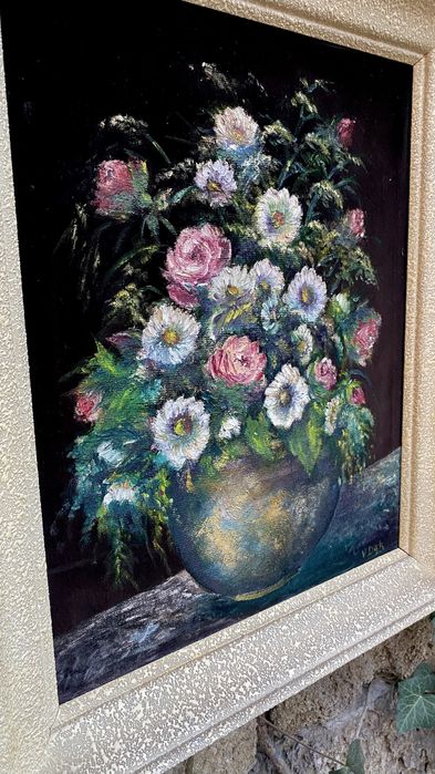 Картина маслом на ткани, в деревянной раме, Западная Европа