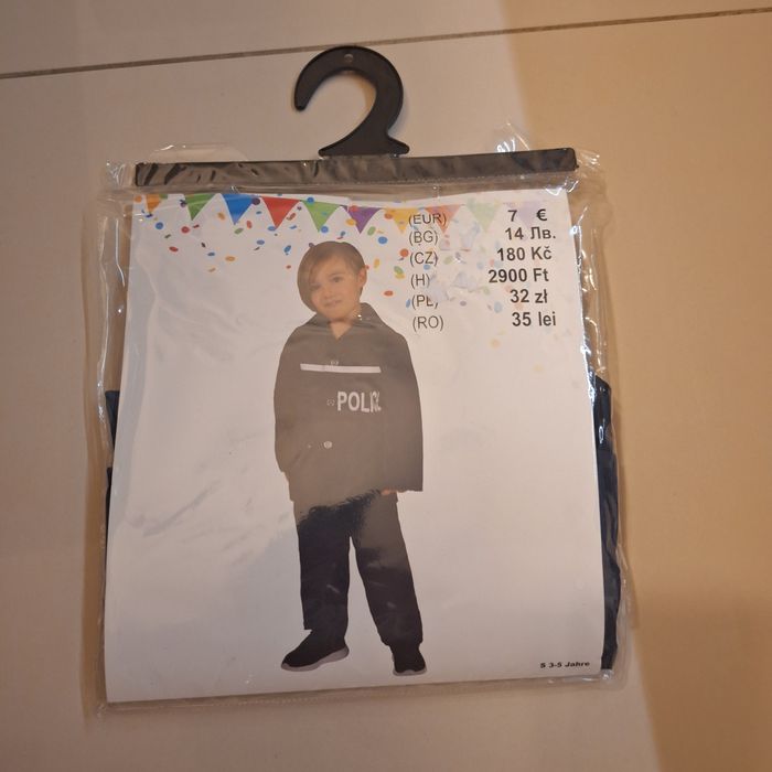 Policjant strój bal przebierańców karnawałowy NOWY r 110/116