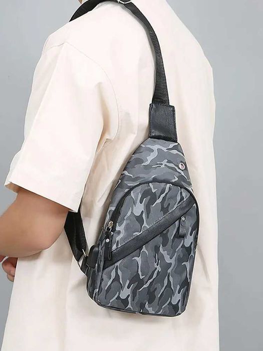 мужская нагрудная сумка бананка