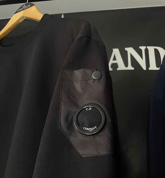 Nylon pocket C.P classic sweatshirts DYED Black