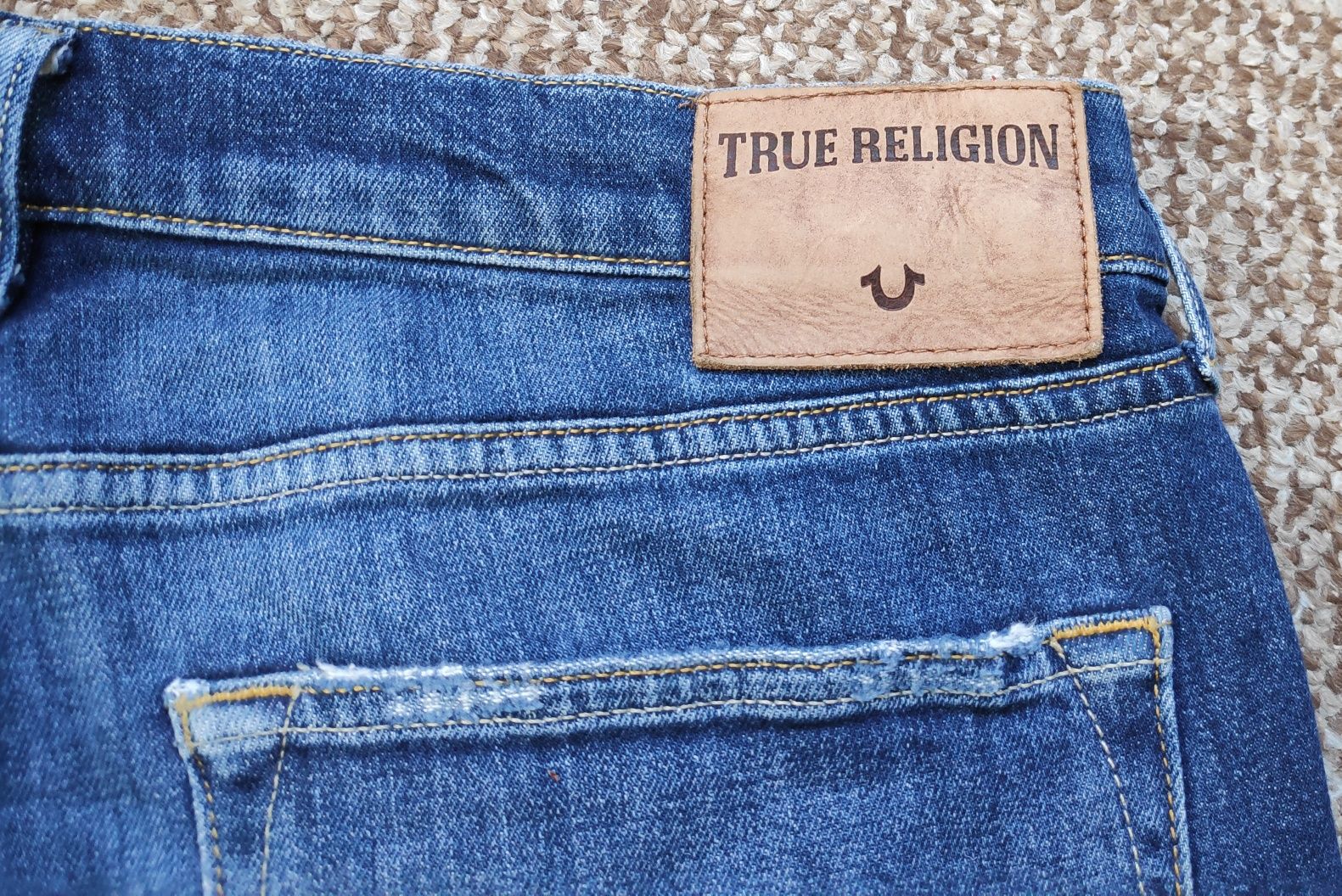 True Religion Rocco relaxed skinny джинсы рваные оригинал W34 L34