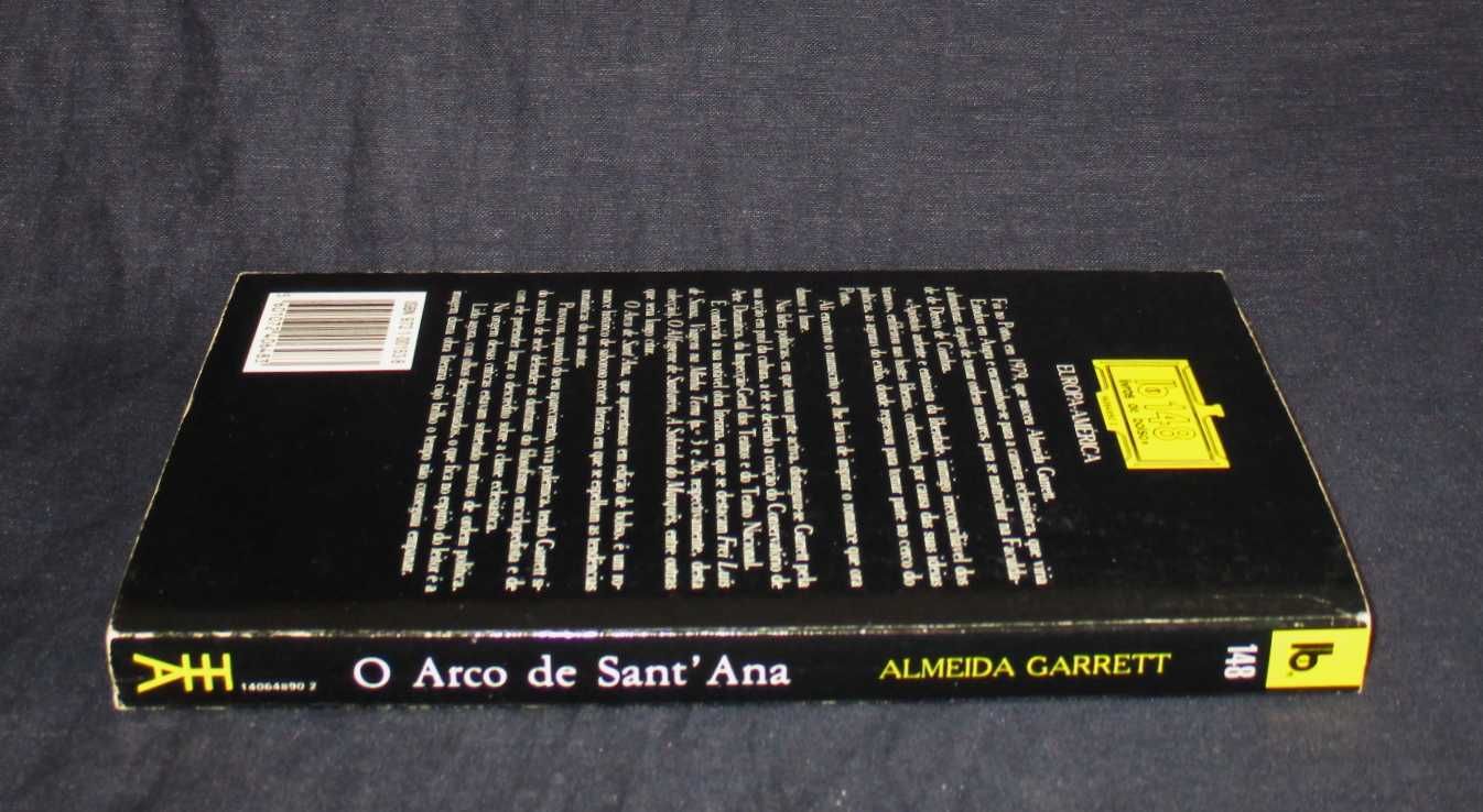 Livro O Arco de Sant'Ana Almeida Garrett Grandes Obras