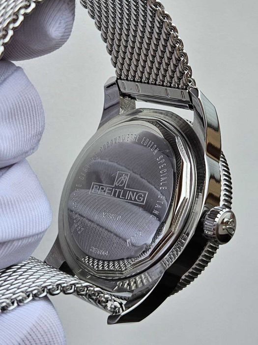 Механические часы Breitling B20 Silver-Black. Топ качество