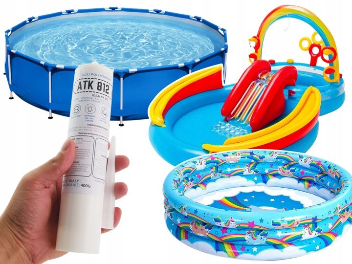 Klej Do Basenów Klejenie Folii Basenowej Pvc Biały Tuba 400g Na Sucho